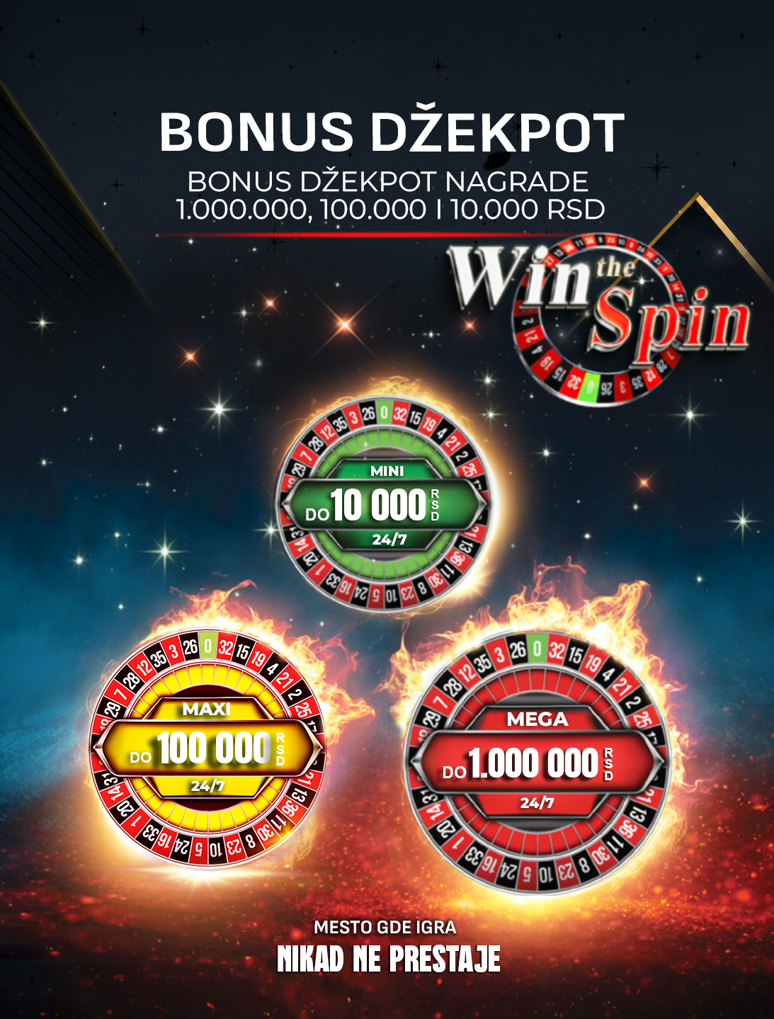 Win the Spin promo hero banner za mobilni prikaz